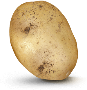 Potato with  value on it