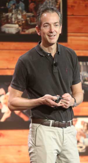 Max Koeune presenting at McCain Foods conference