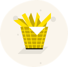 Fries in a basket