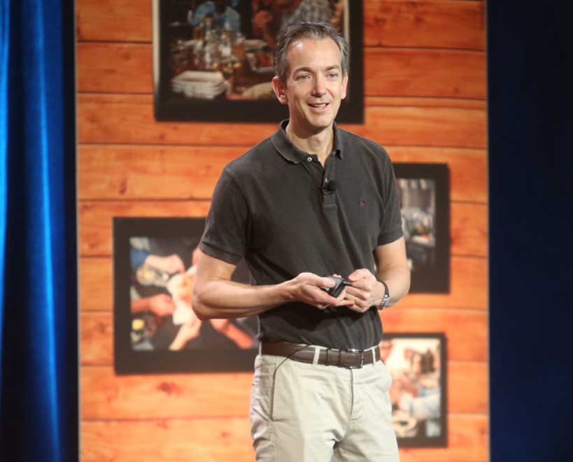 Max Koeune presenting at McCain Foods conference