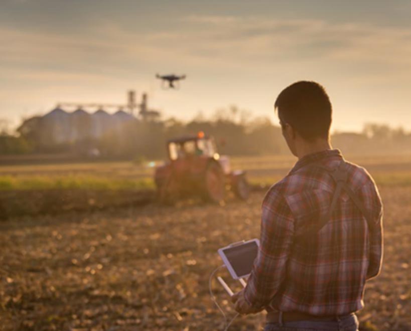 Farms of the future drone image