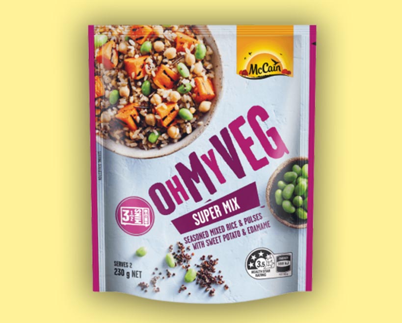 McCain Foods Oh My Veg packaging