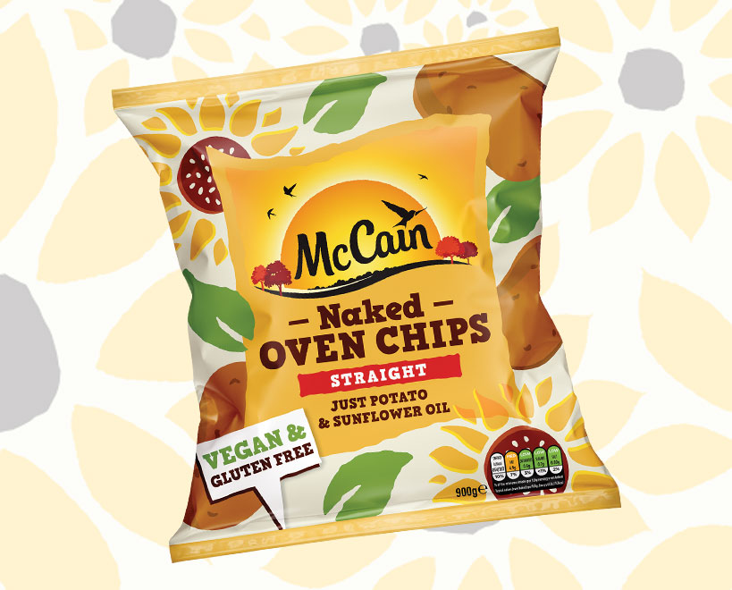 Packet of McCain Naked Oven Chips
