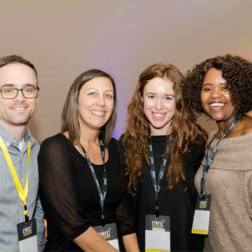 Four McCain Foods team members stood together