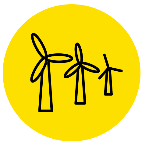 Icon of wind turbines