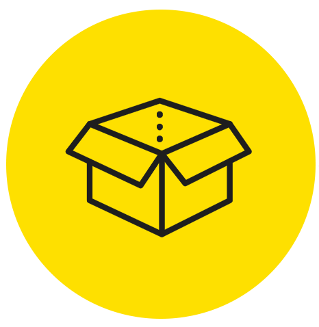 Icon of packaging open