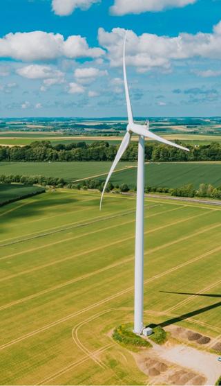 Wind Turbine in Field