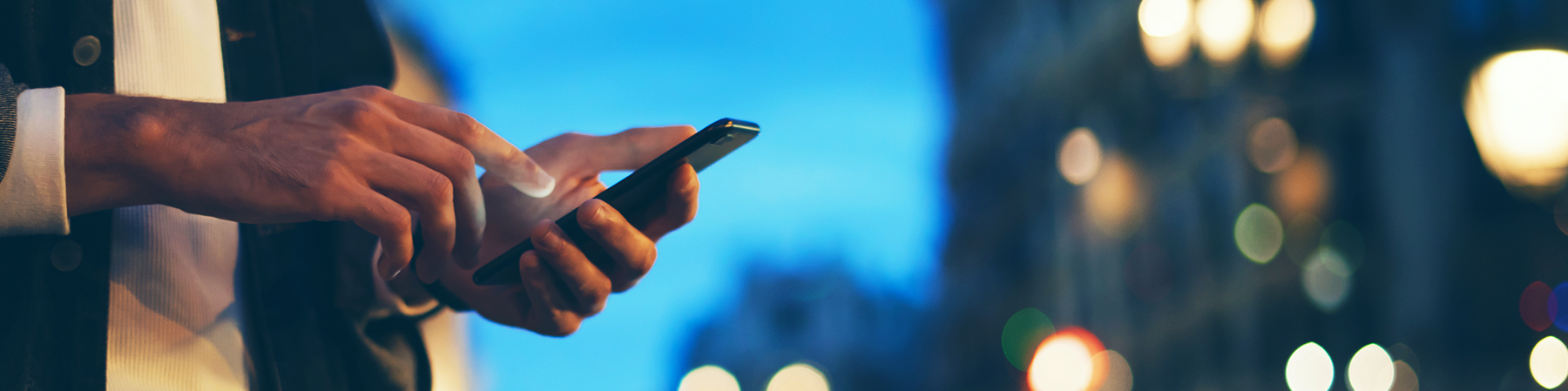 Person looking on their smartphone