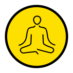 Icon of someone doing wellbeing yoga
